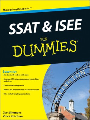 cover image of SSAT and ISEE For Dummies